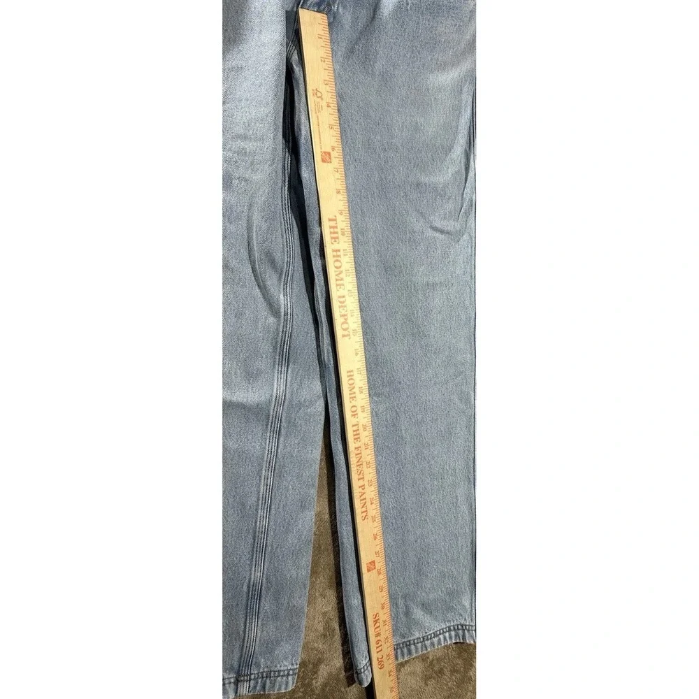 Duluth Trading Co Men's Lined Work Jeans 35x32 Light Wash Blue Heavyweight Denim